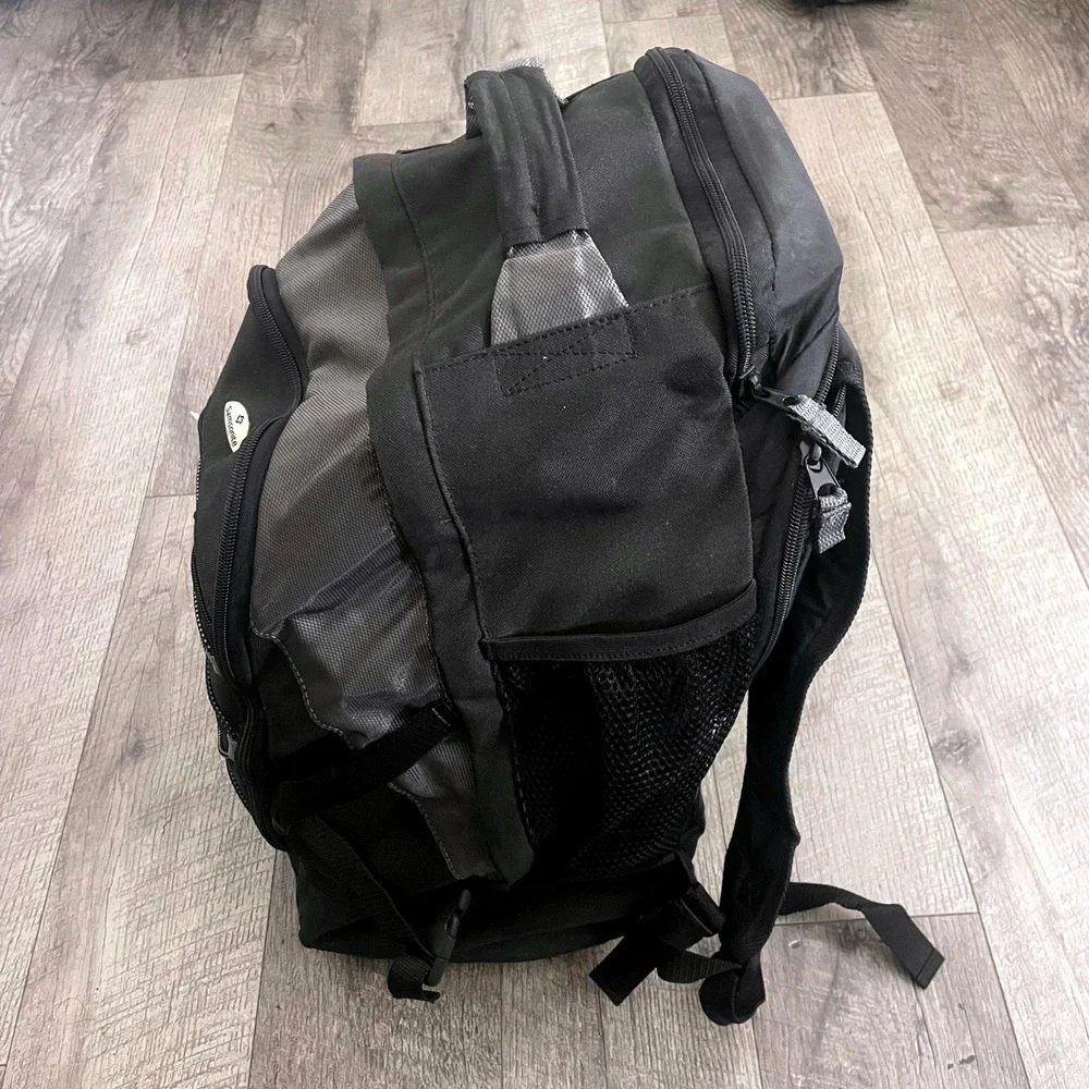 Samsonite Wheeled Backpack Black Grey Rolling Travel School Bag Carry On Luggage